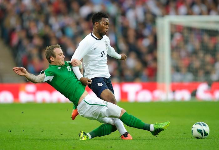 England Player Tackled